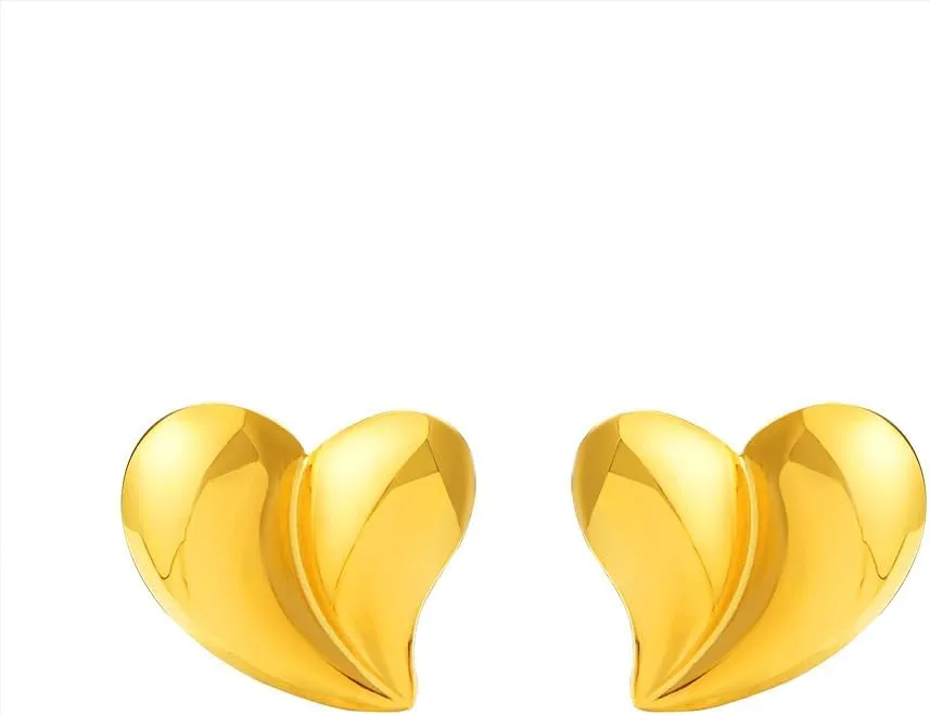 14K Gold Plated Teardrop Chunky Hoop Earrings for Women,925 Silver Plated Heart Trendy Stud Earring Fashion 14K Gold Plated Large Drop Earrings Jewelry Gifts for Women's(Silver)
