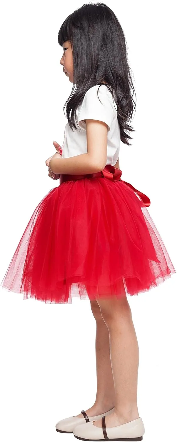 7 Layer Midi Tulle Skirt Women Petticoat Elatic Belt Summer A line Street Skirt Skater Prom Long Length Skirts