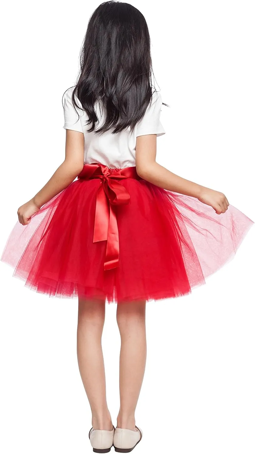 7 Layer Midi Tulle Skirt Women Petticoat Elatic Belt Summer A line Street Skirt Skater Prom Long Length Skirts