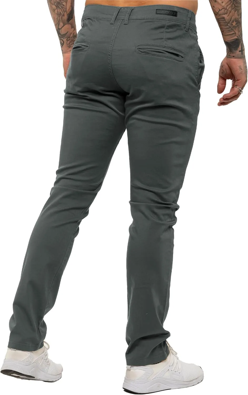 989Z ENZO Mens Slim Fit Stretch Chino Jeans Casual Cotton Trousers Pants