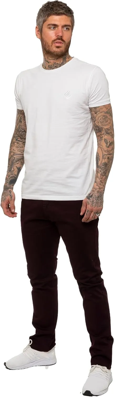989Z ENZO Mens Slim Fit Stretch Chino Jeans Casual Cotton Trousers Pants
