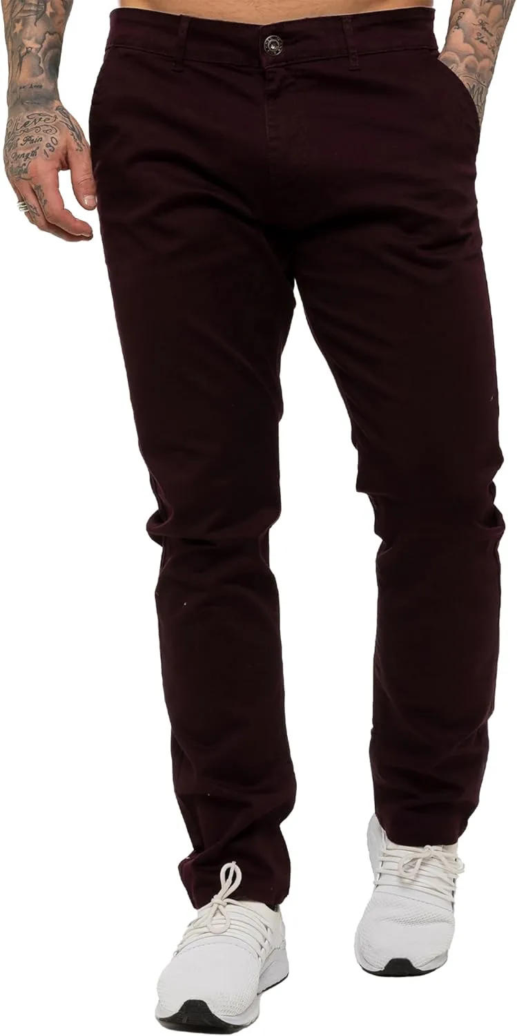 989Z ENZO Mens Slim Fit Stretch Chino Jeans Casual Cotton Trousers Pants