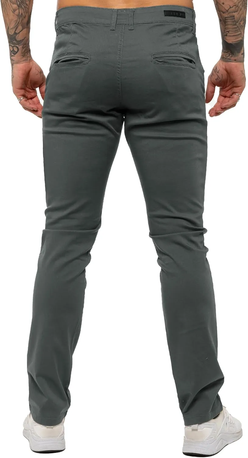 989Z ENZO Mens Slim Fit Stretch Chino Jeans Casual Cotton Trousers Pants