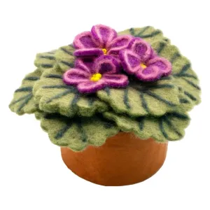 African Violet Felt Potted Plant