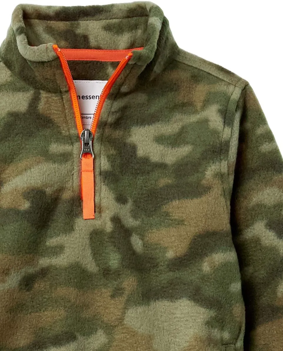Amazon Essentials Boys and Toddlers' Polar Fleece Quarter-Zip Pullover Jacket