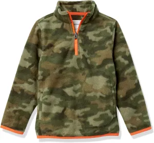 Amazon Essentials Boys and Toddlers' Polar Fleece Quarter-Zip Pullover Jacket