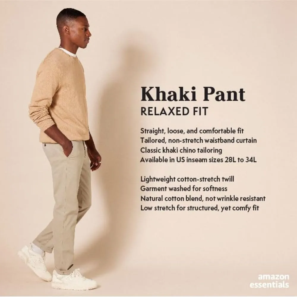 Amazon Essentials Men's Classic-Fit Casual Stretch Chino Pant