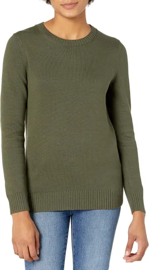 Amazon Essentials Women's Crewneck Sweater, 100% Cotton, Plus Size Available