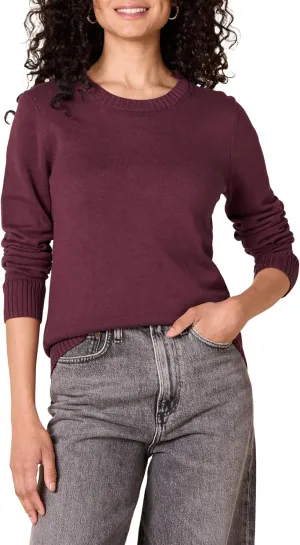 Amazon Essentials Women's Crewneck Sweater, 100% Cotton, Plus Size Available