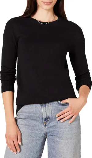 Amazon Essentials Women's Crewneck Sweater, 100% Cotton, Plus Size Available