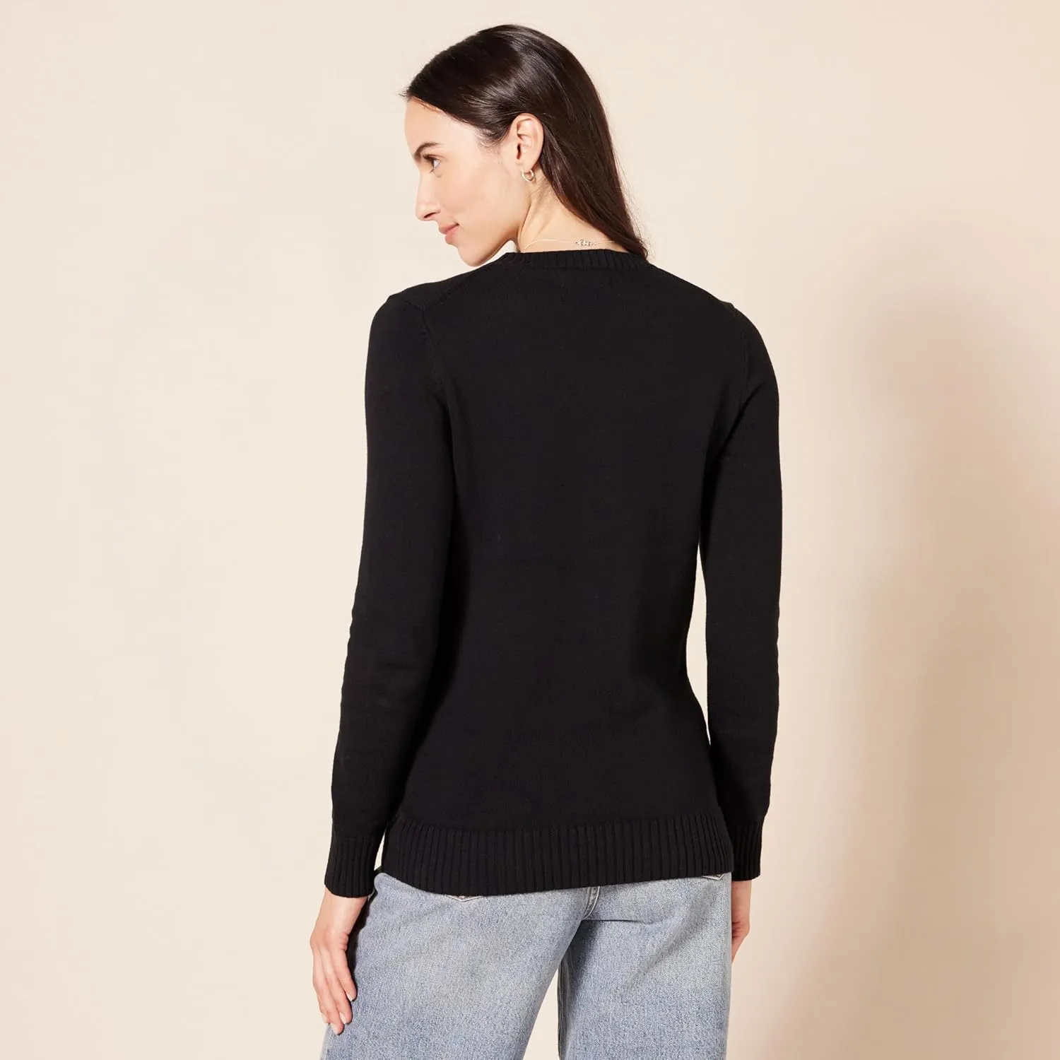 Amazon Essentials Women's Crewneck Sweater, 100% Cotton, Plus Size Available