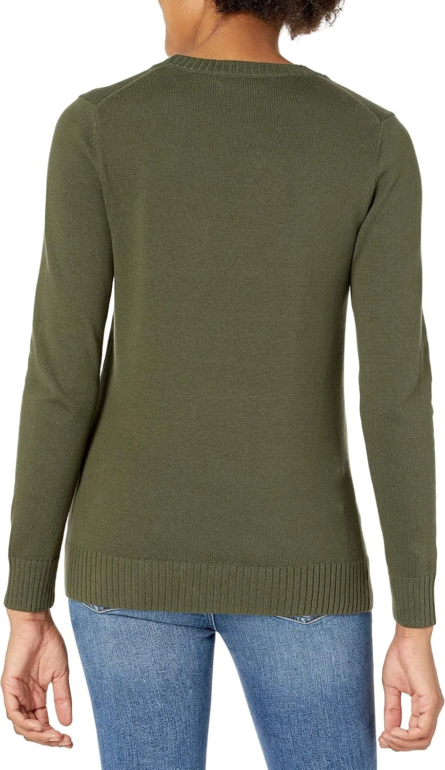 Amazon Essentials Women's Crewneck Sweater, 100% Cotton, Plus Size Available
