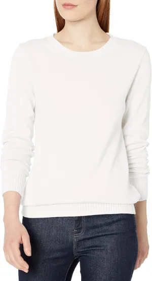 Amazon Essentials Women's Crewneck Sweater, 100% Cotton, Plus Size Available