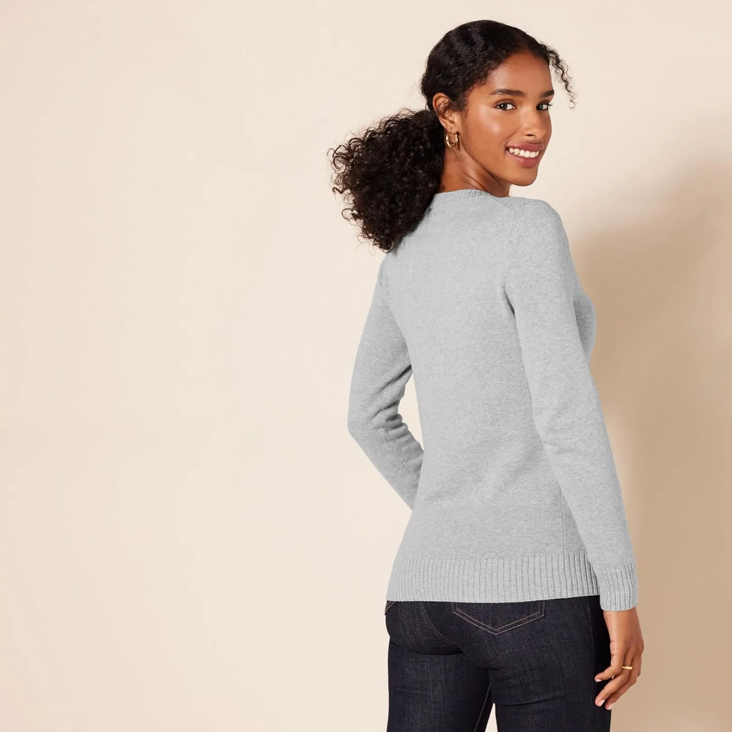 Amazon Essentials Women's Crewneck Sweater, 100% Cotton, Plus Size Available