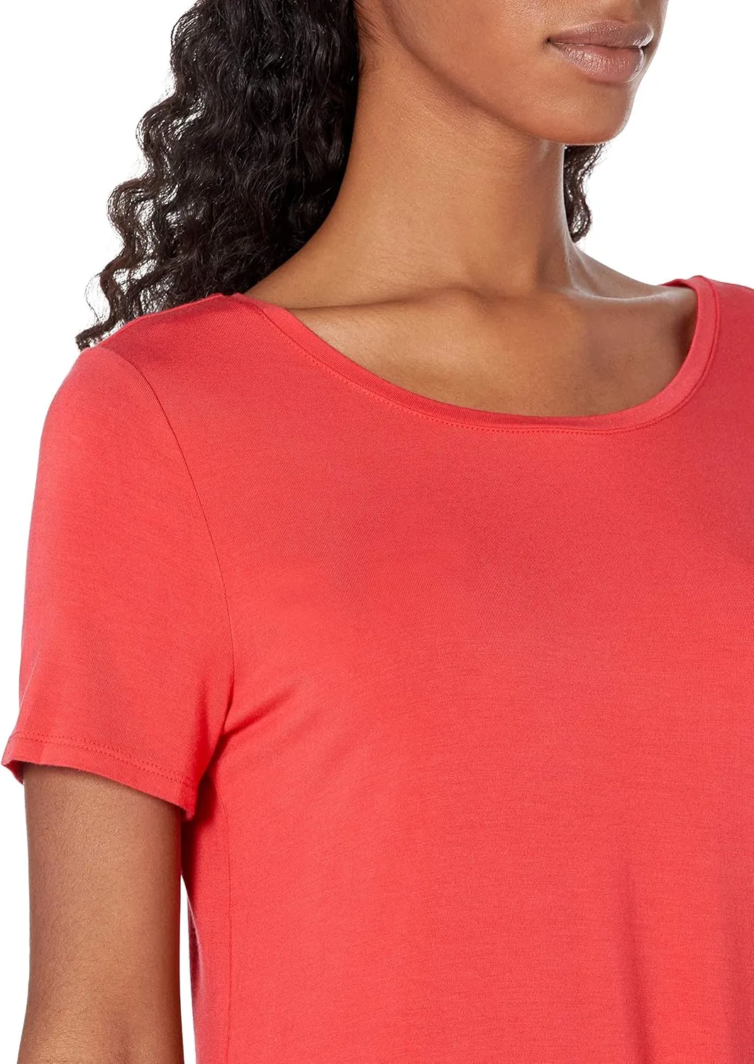 Amazon Essentials Women's Short-Sleeve Scoopneck Tunic, Pack of 2