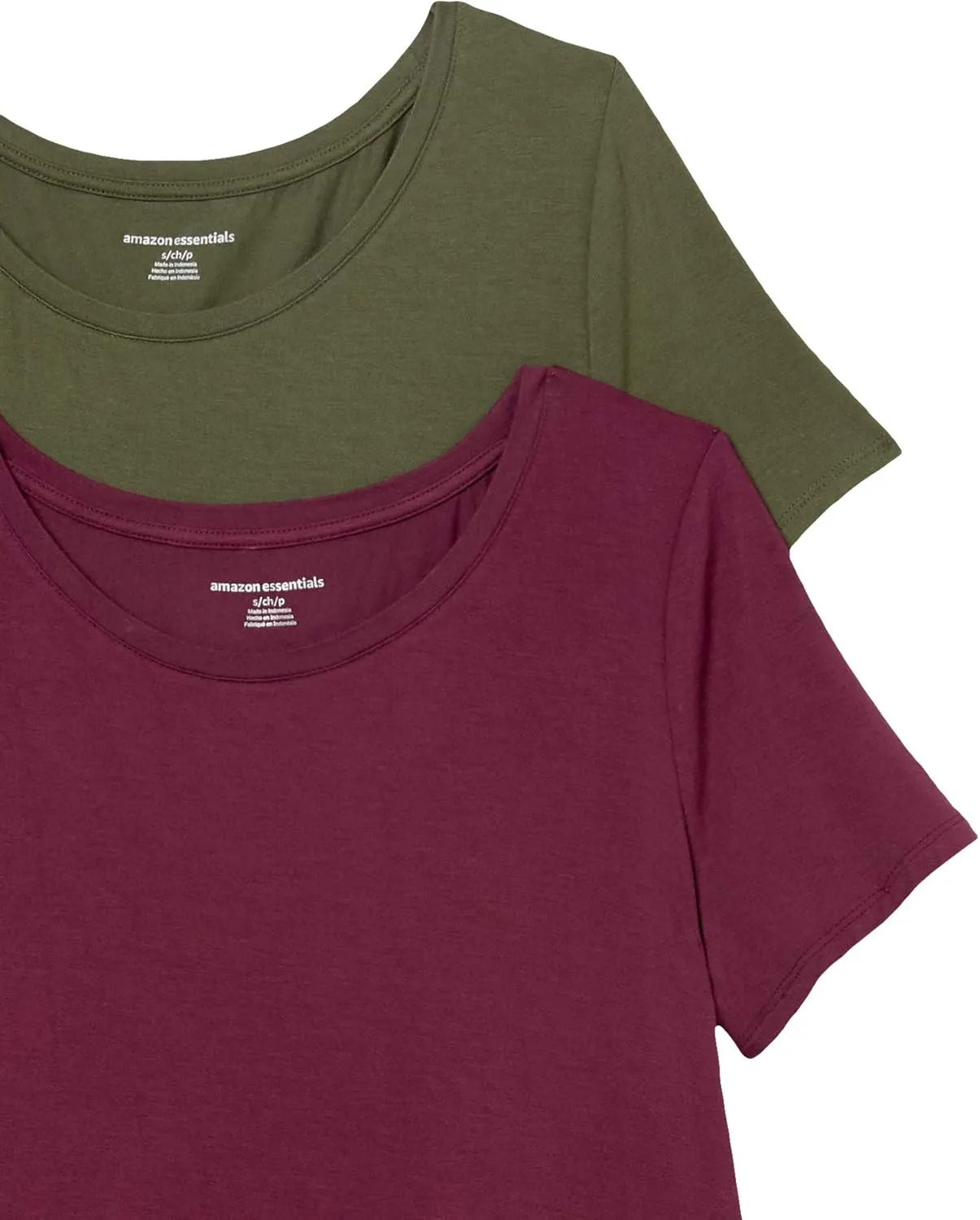 Amazon Essentials Women's Short-Sleeve Scoopneck Tunic, Pack of 2