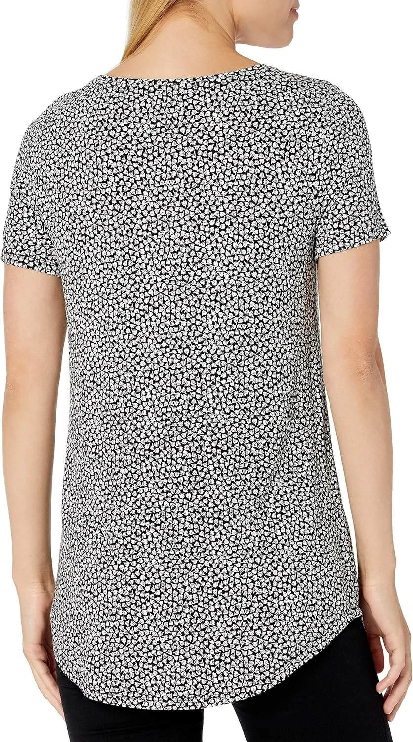 Amazon Essentials Women's Short-Sleeve Scoopneck Tunic, Pack of 2