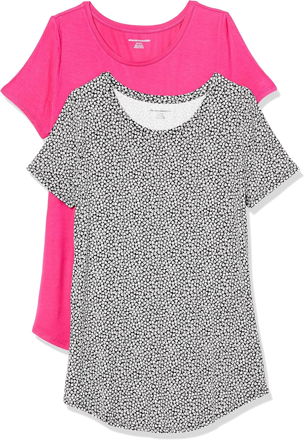 Amazon Essentials Women's Short-Sleeve Scoopneck Tunic, Pack of 2