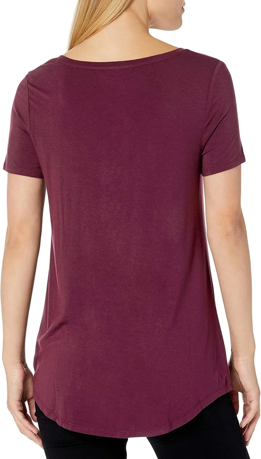 Amazon Essentials Women's Short-Sleeve Scoopneck Tunic, Pack of 2