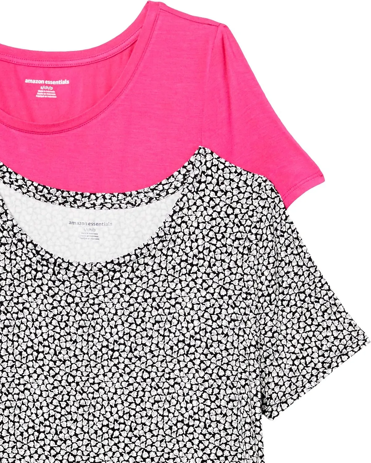 Amazon Essentials Women's Short-Sleeve Scoopneck Tunic, Pack of 2
