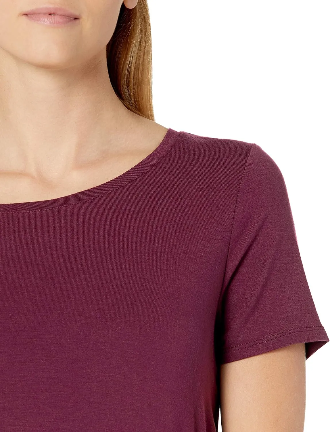 Amazon Essentials Women's Short-Sleeve Scoopneck Tunic, Pack of 2