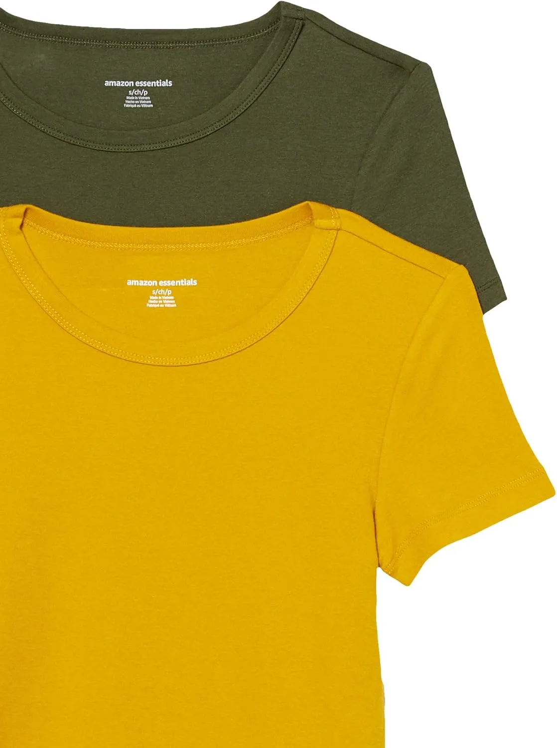Amazon Essentials Women's Slim-Fit Short-Sleeve Crewneck T-Shirt, Pack of 2