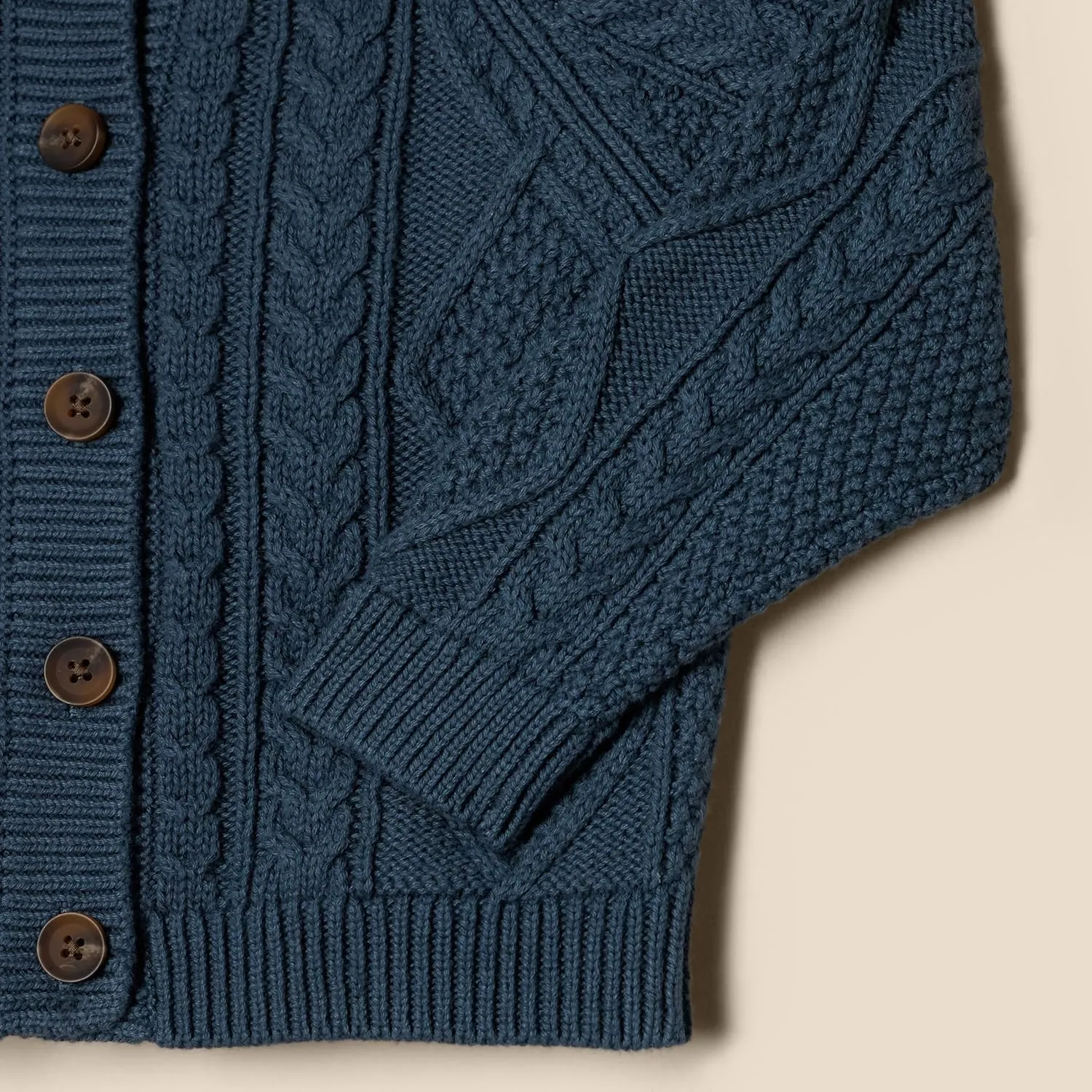 Amazon Essentials x Sofia Grainge Unisex Toddlers and Babies' Fisherman Cardigan Sweater