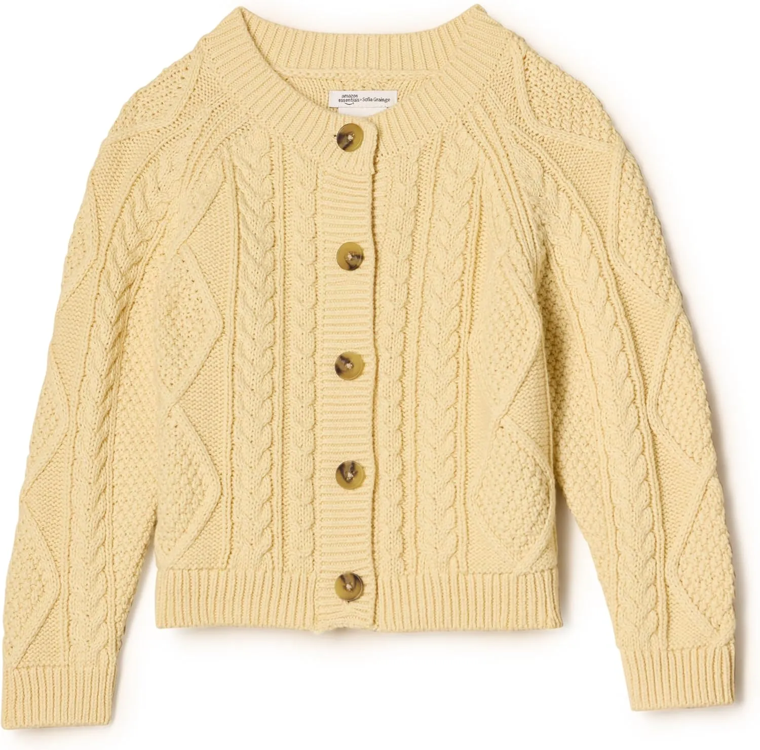 Amazon Essentials x Sofia Grainge Unisex Toddlers and Babies' Fisherman Cardigan Sweater
