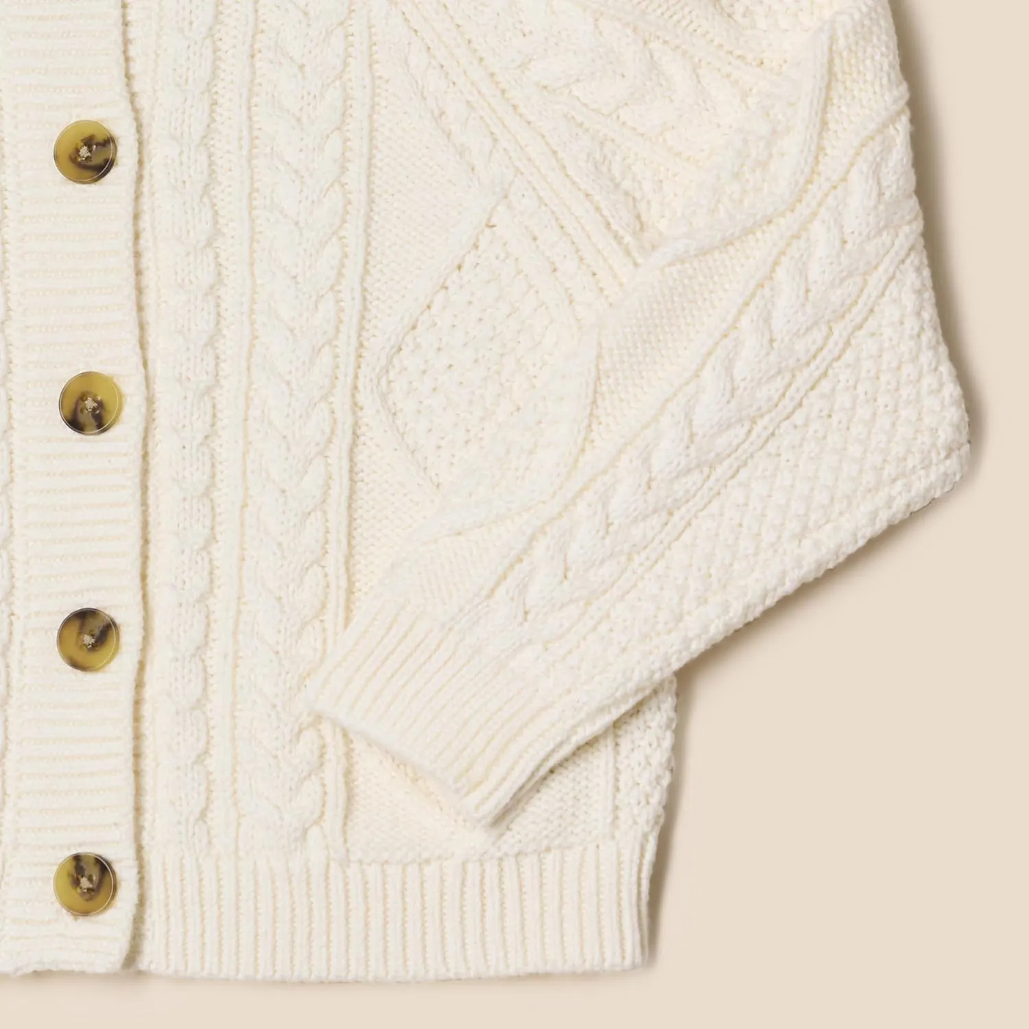 Amazon Essentials x Sofia Grainge Unisex Toddlers and Babies' Fisherman Cardigan Sweater