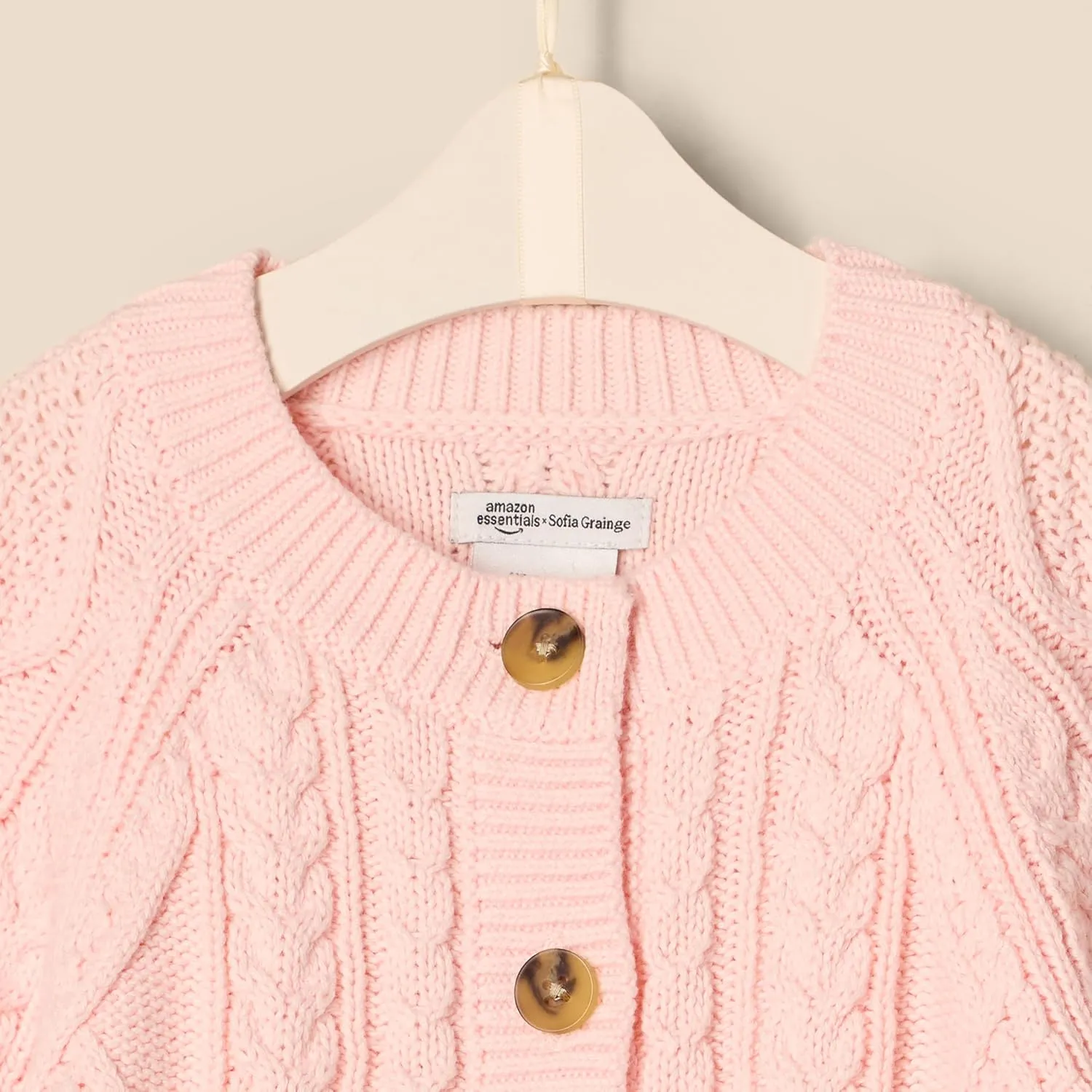 Amazon Essentials x Sofia Grainge Unisex Toddlers and Babies' Fisherman Cardigan Sweater