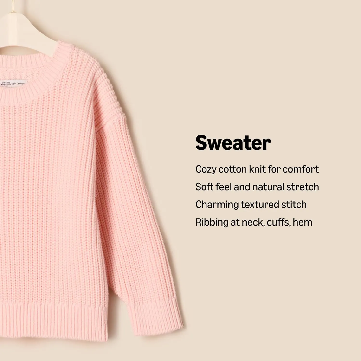 Amazon Essentials x Sofia Grainge Unisex Toddlers and Babies' Pullover Sweater
