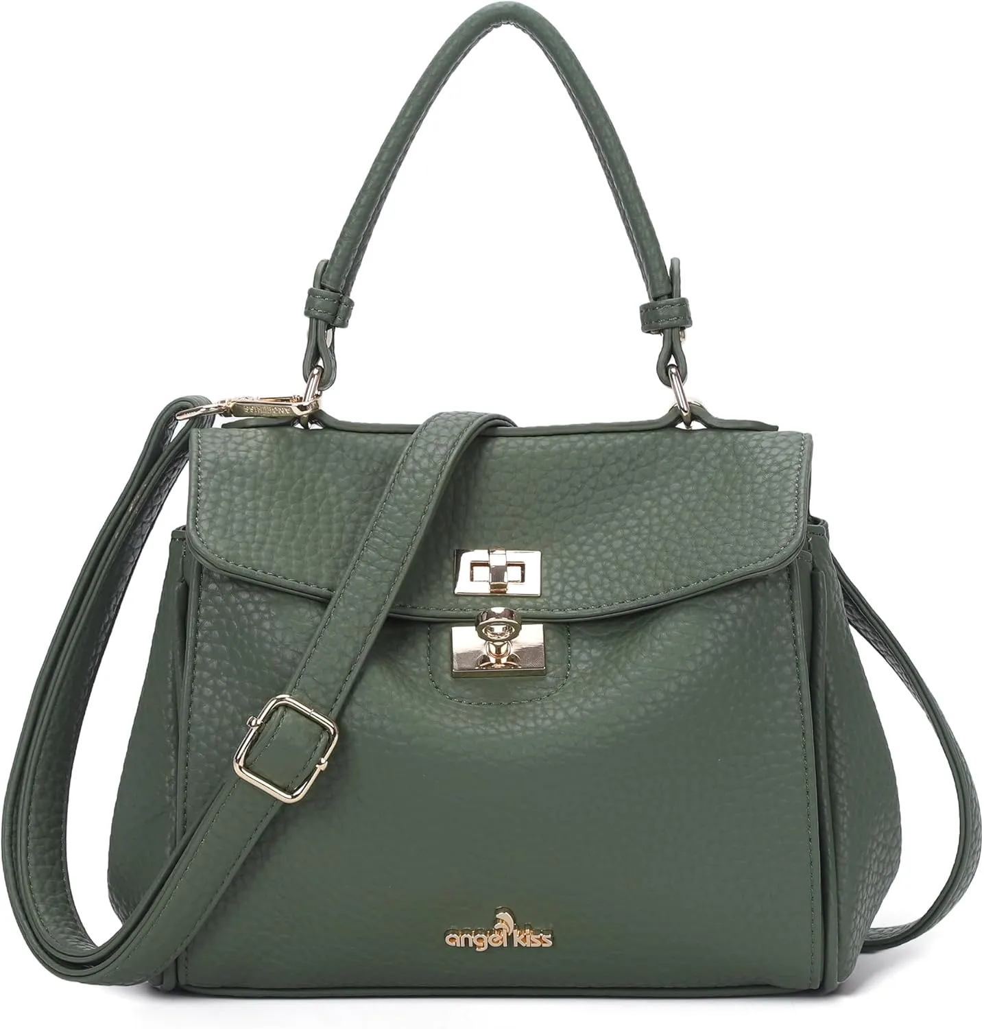 Angel Kiss Small Top Handle Satchel Purses and Handbags for Women Soft Vegan Leather Tote Shoulder Bag