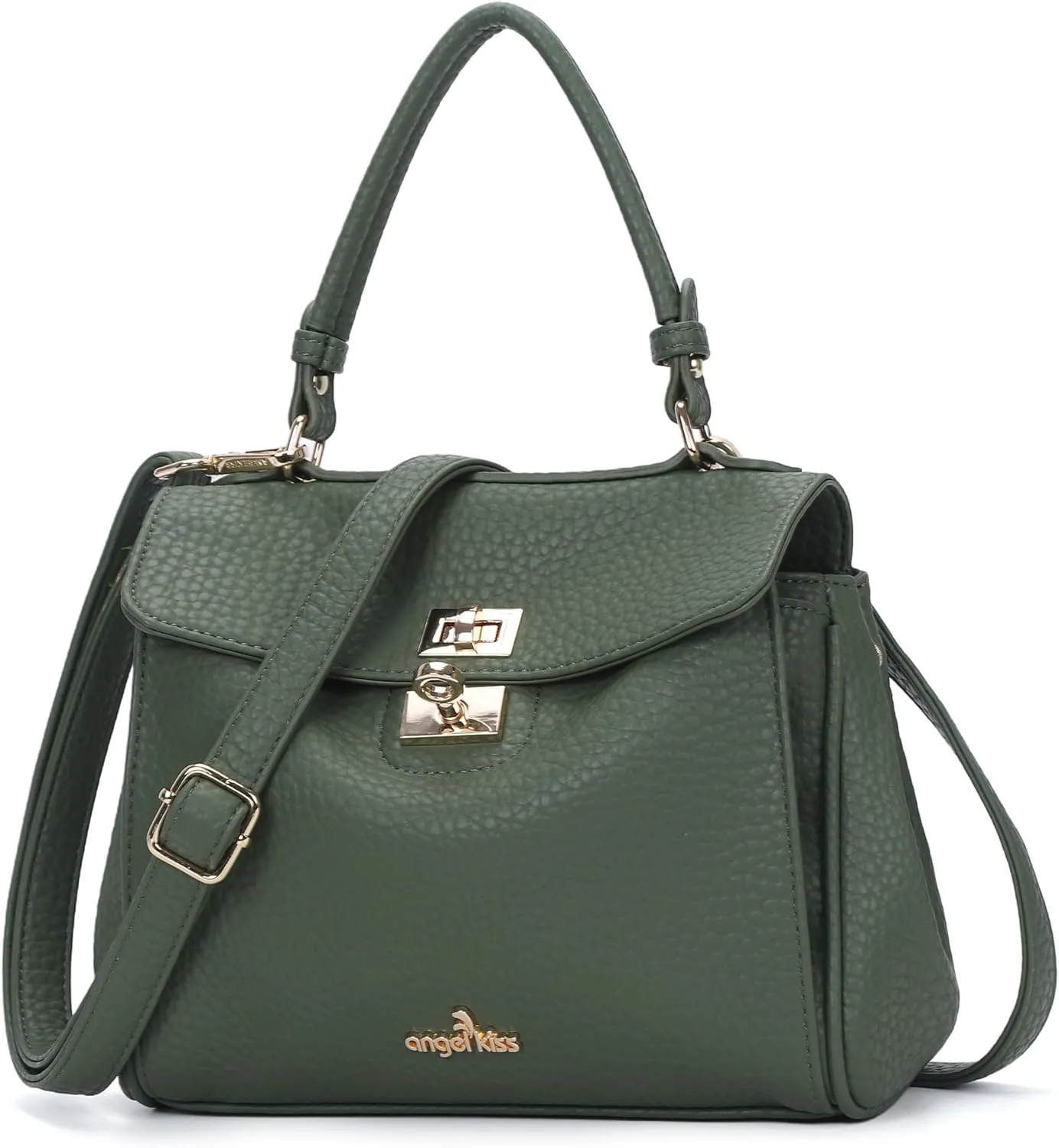 Angel Kiss Small Top Handle Satchel Purses and Handbags for Women Soft Vegan Leather Tote Shoulder Bag