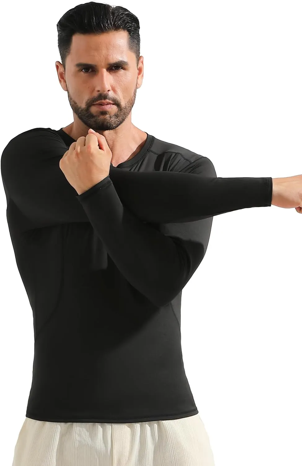 Angel season Men's Rash Guard Shirts UPF 50  Long Sleeve Swim Shirts Quick Dry UV Sun Protection Lightweight