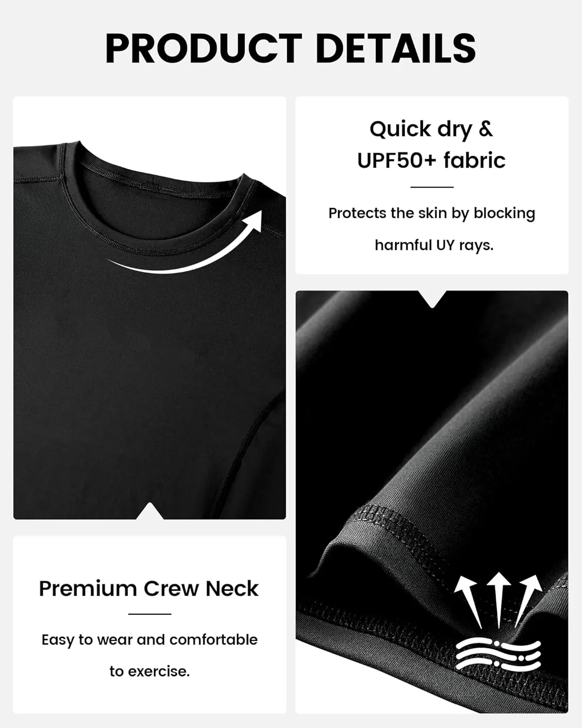 Angel season Men's Rash Guard Shirts UPF 50  Long Sleeve Swim Shirts Quick Dry UV Sun Protection Lightweight