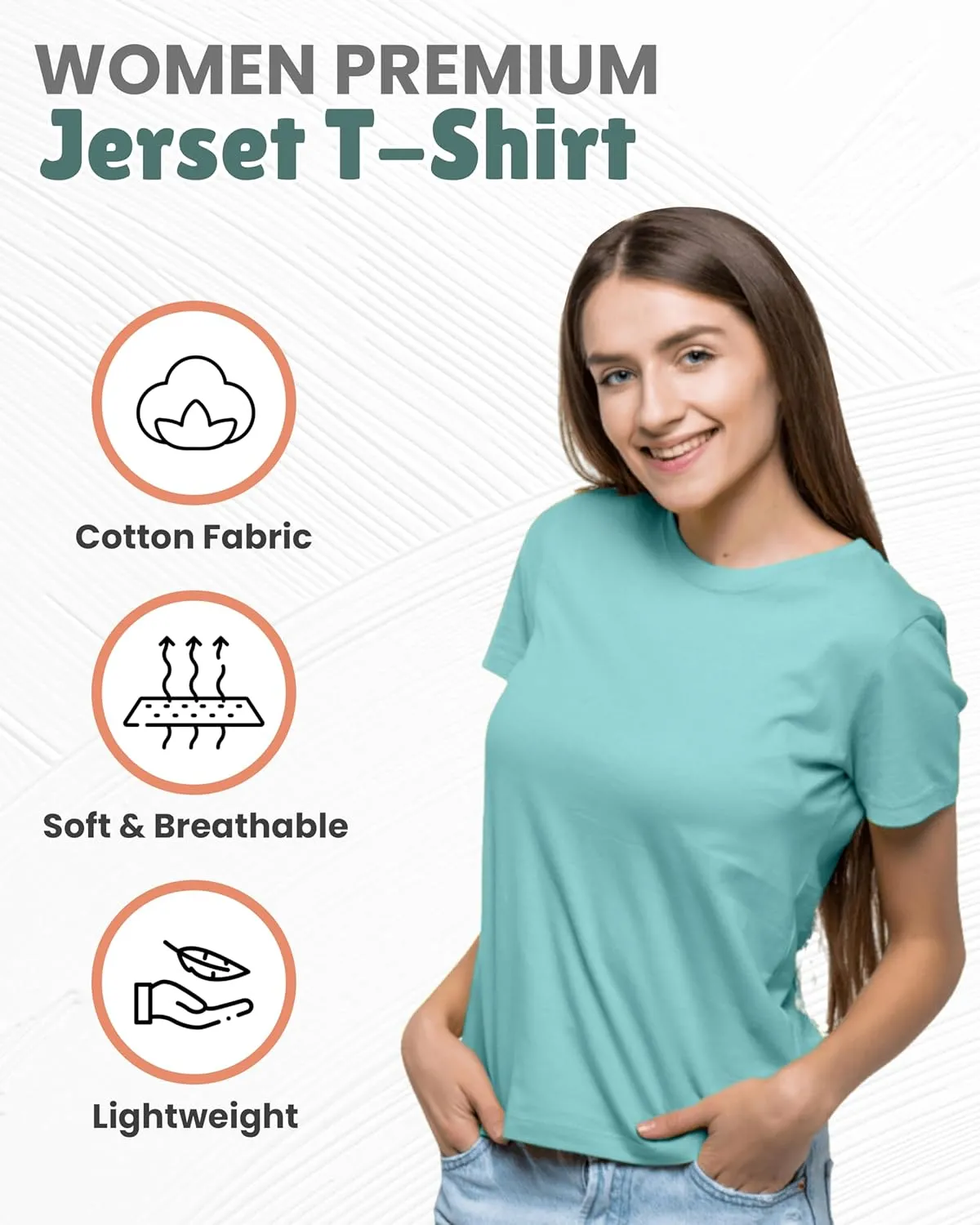 AquaGuard Women's 2-Pack Classic-Fit T-Shirt, Crewneck Cotton Short Sleeve Tee