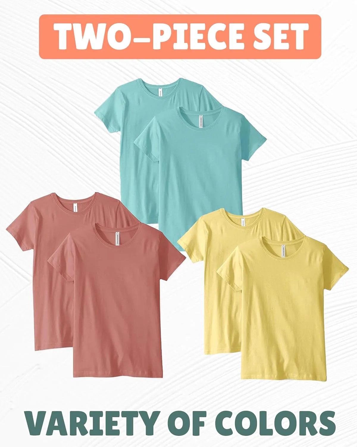 AquaGuard Women's 2-Pack Classic-Fit T-Shirt, Crewneck Cotton Short Sleeve Tee