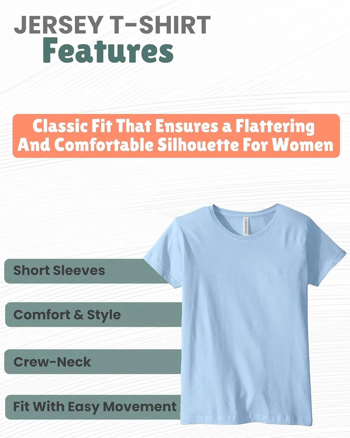 AquaGuard Women's 2-Pack Classic-Fit T-Shirt, Crewneck Cotton Short Sleeve Tee