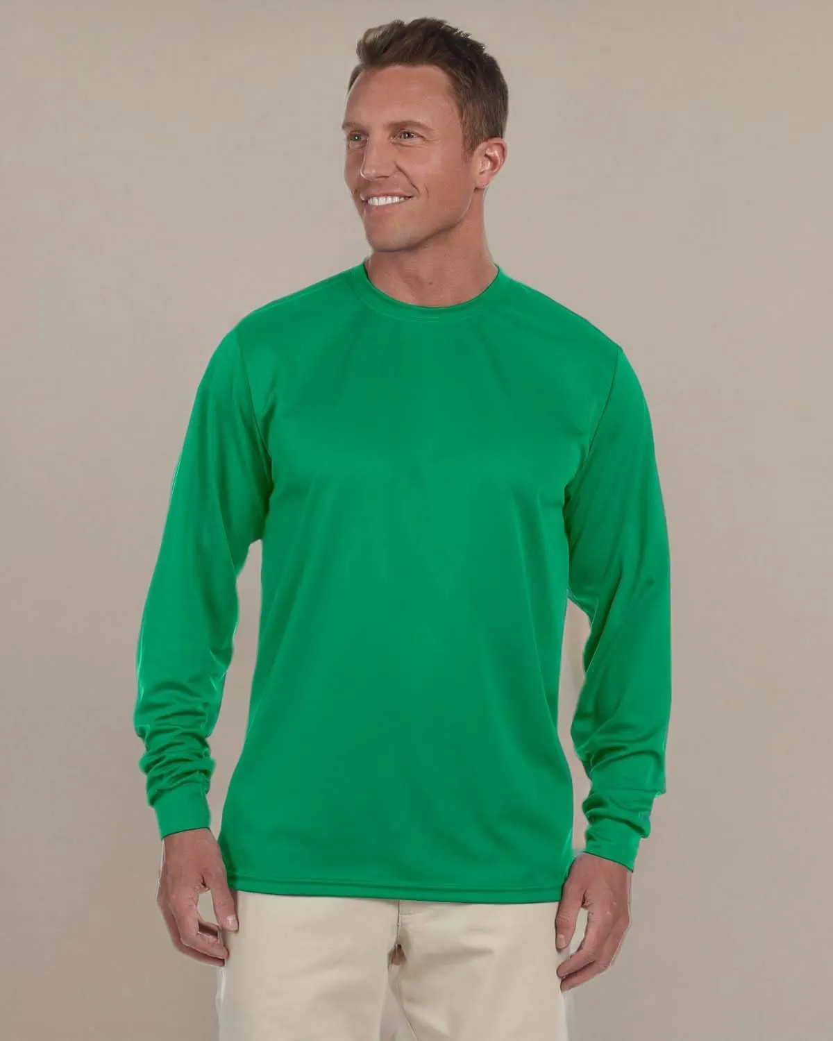 Augusta Sportswear Wicking Long Sleeve Sun Protection Athletic Shirt for Running, Hiking, Fishing, and Outdoor Activities