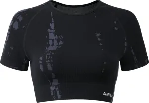 AUROLA Serpent Snake Seamless Workout T-Shirts for Women,Short Sleeve Crop Top Gym Yoga Athletic Shirts Tee