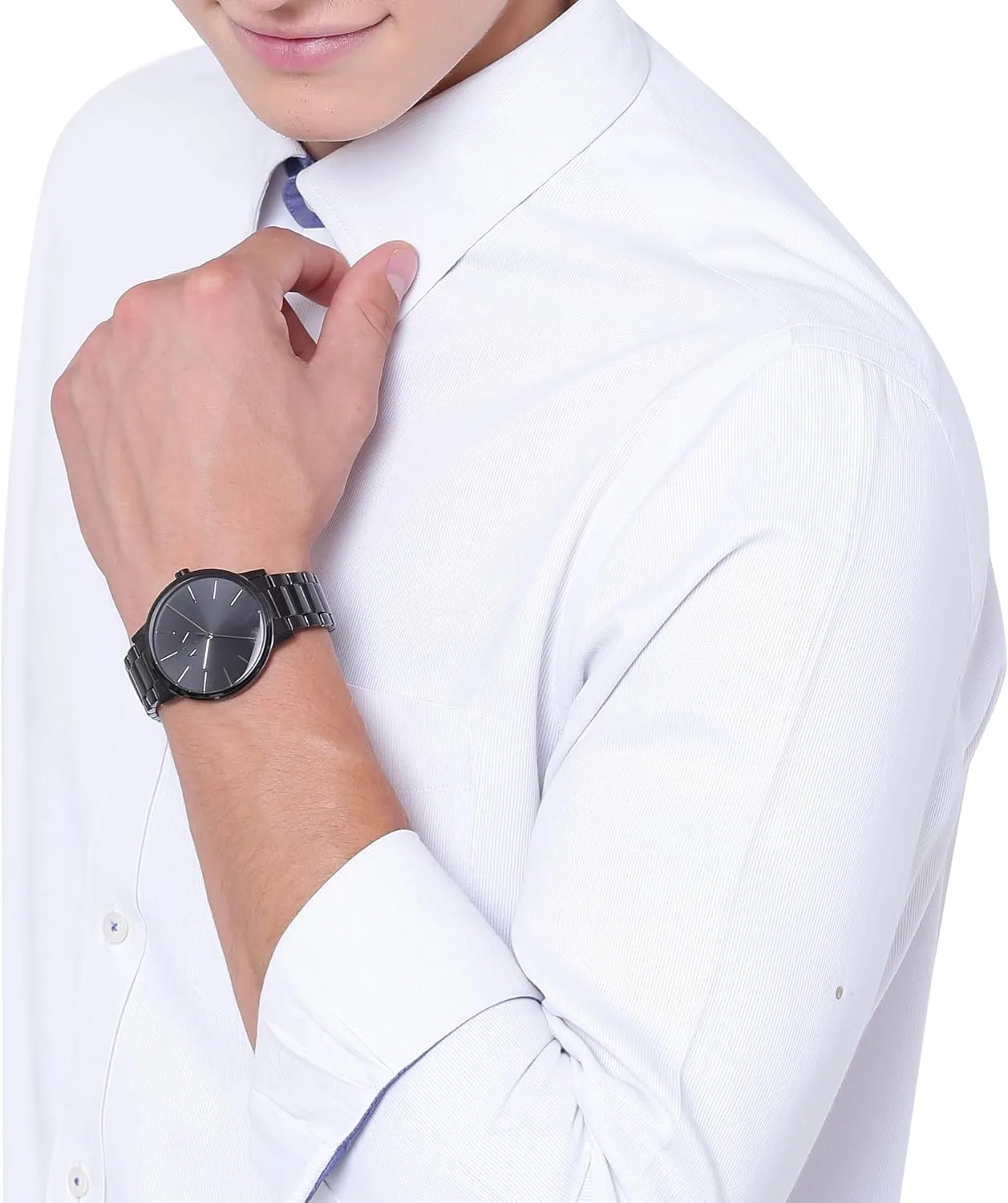 A|X Armani Exchange Men's Watch with Three-Hand Analog Display and Stainless Steel or Leather Band, Watch for Men