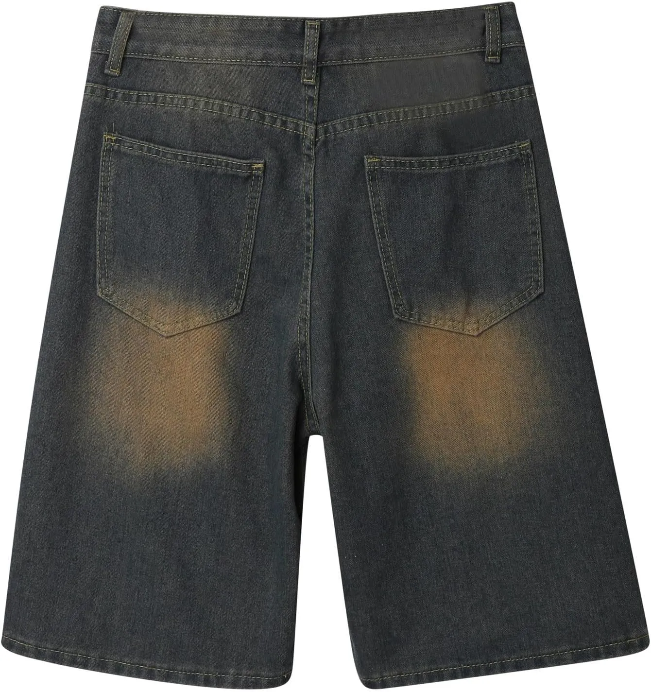 Baggy Jean Shorts for Men Casual Loose Fit Hip Hop Long Denim Shorts Trendy Outfits