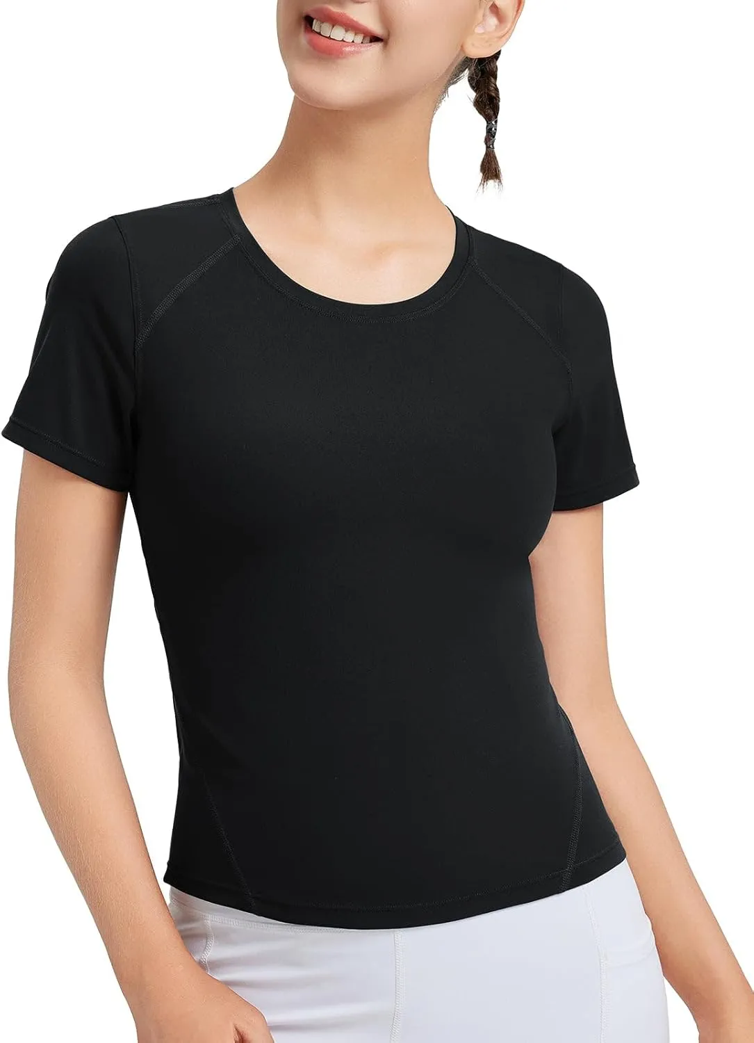 baleaf Women's Short Sleeve Workout Tops Yoga Shirts Stretchy Lightweight Athletic T-Shirts Gym Running Sports Tee
