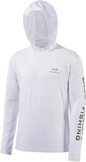 BASSDASH UPF 50  Mens UV Sun Protection Long Sleeve Performance Fishing Hoodie Hooded Shirts