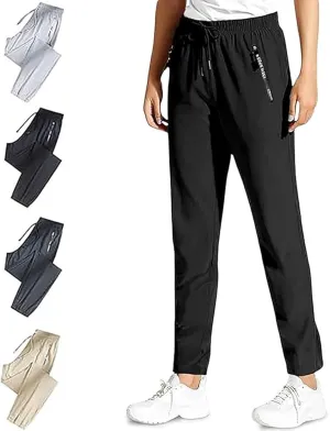 Beeswan Stretch Active Pants for Women Over 50 Ultra Stretchy Breathable Casual Pants Plus Size High Waist Trousers