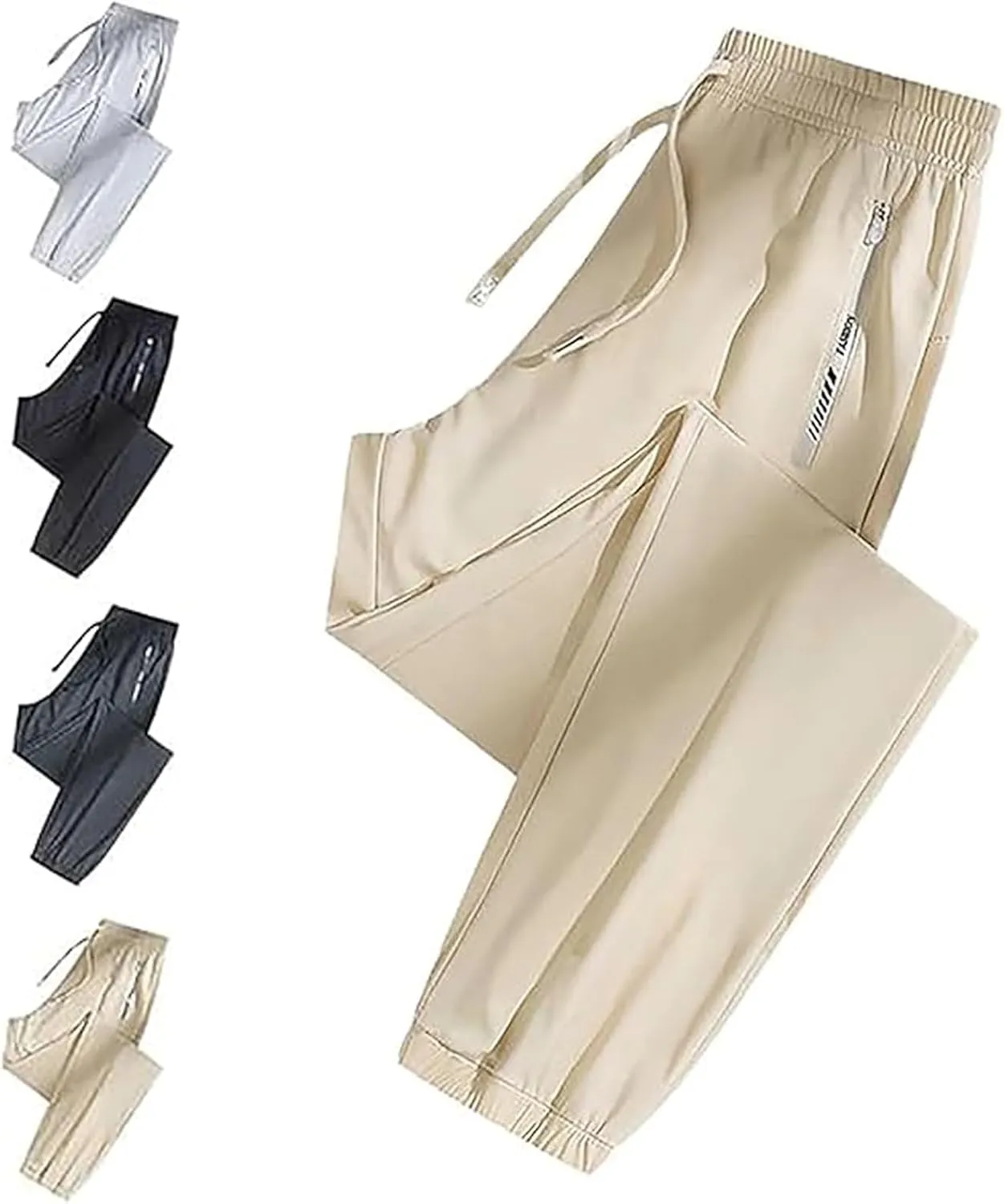 Beeswan Stretch Active Pants for Women Over 50 Ultra Stretchy Breathable Casual Pants Plus Size High Waist Trousers