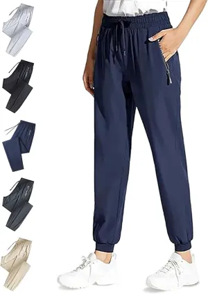 Beeswan Stretch Active Pants for Women Over 50 Ultra Stretchy Breathable Casual Pants Plus Size High Waist Trousers
