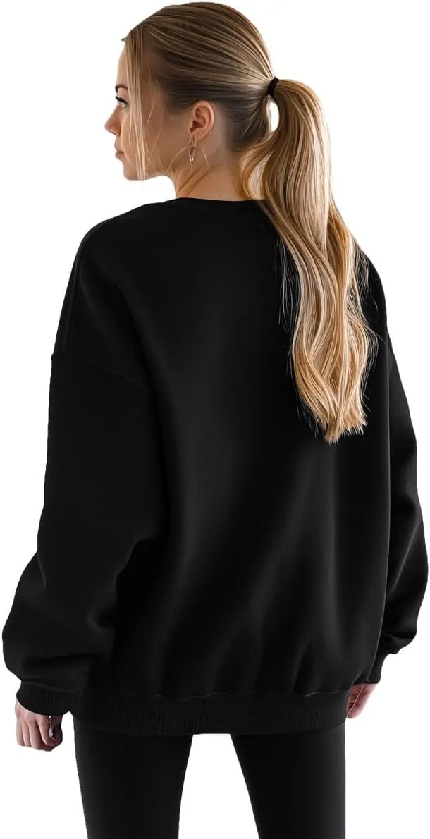BEMIGO Womens Crewneck Sweatshirt Butterfly Oversized Sweatshirt Blue Pink Casual Basic Graphic Tops