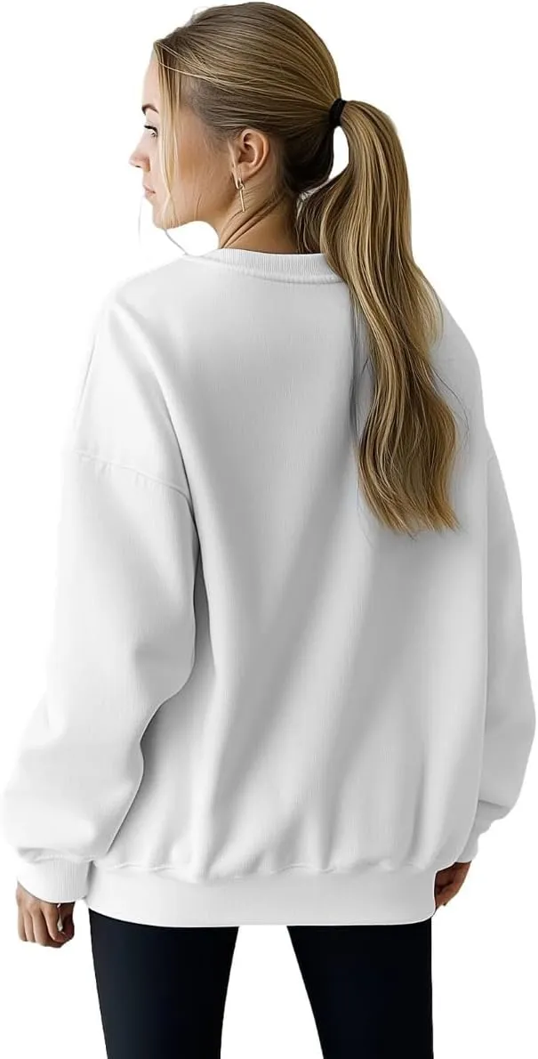 BEMIGO Womens Crewneck Sweatshirt Butterfly Oversized Sweatshirt Blue Pink Casual Basic Graphic Tops
