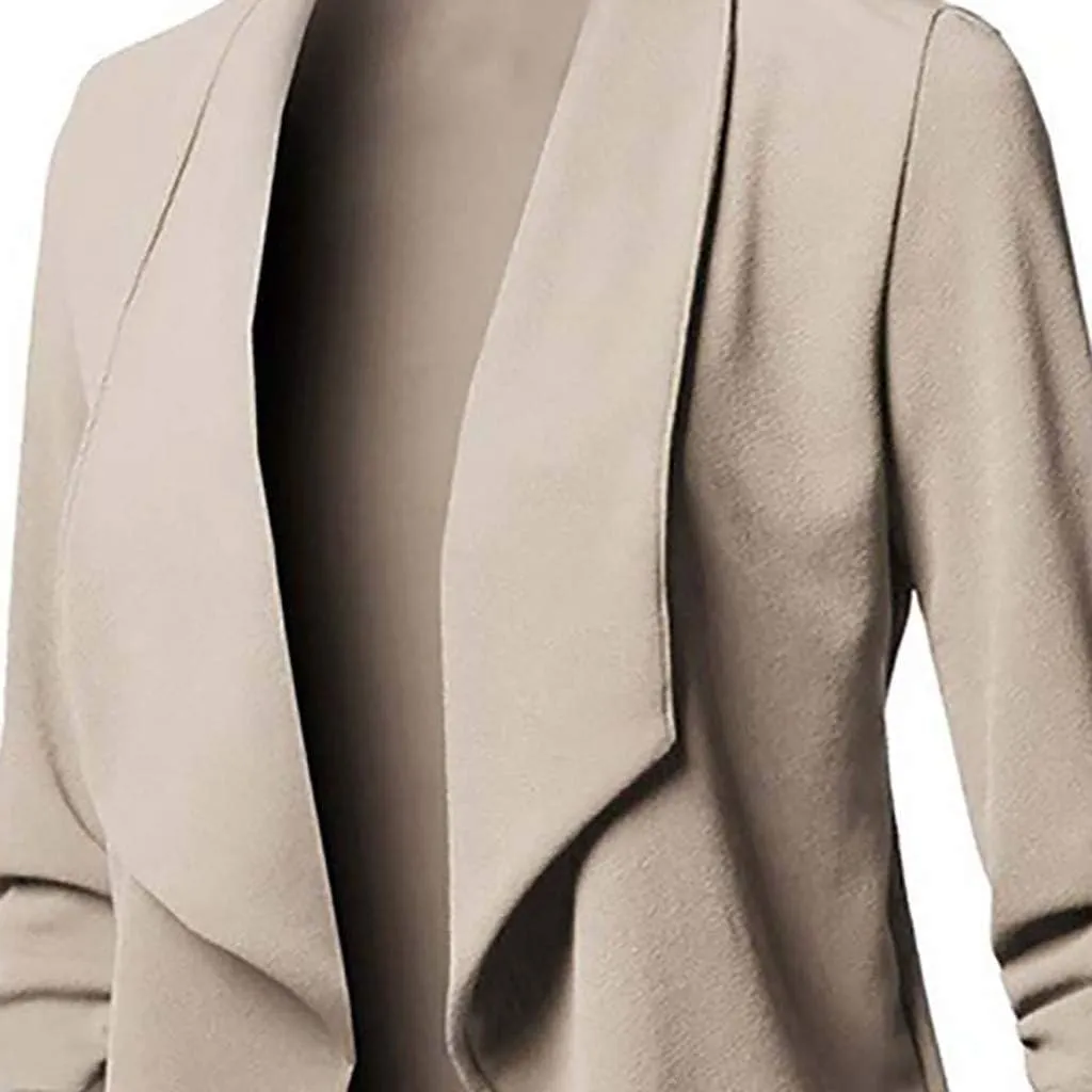 Blazers for Women Business Casual,Womens Color Solid Open Front Cardigan Long Sleeve Casual Jacket Coat Fall Clothes